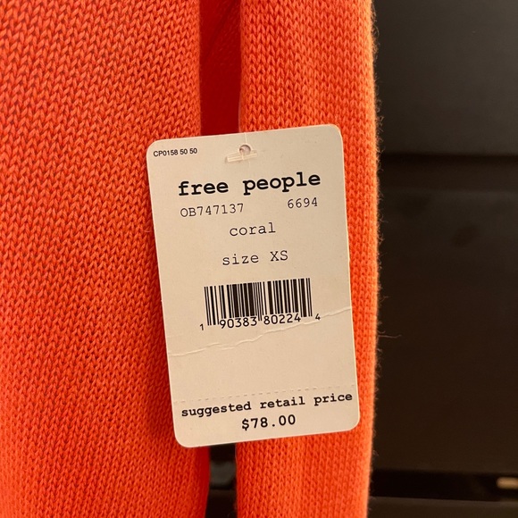 ✨NWT✨ Free People Coral Time After Time Sweater - Picture 8 of 11